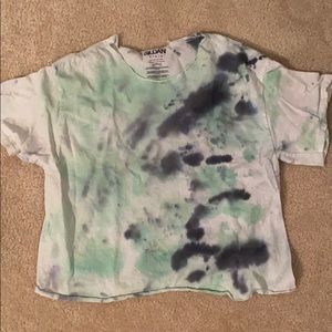 Cropped tie dye tee